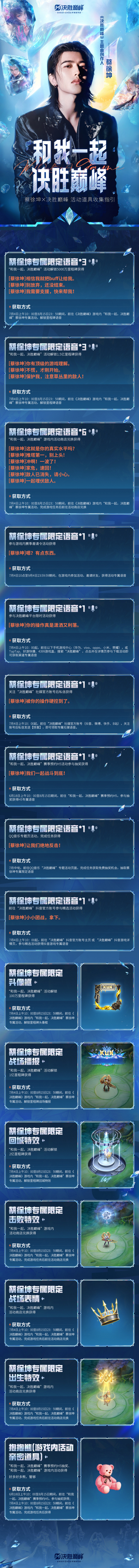 蔡徐坤新歌成上分BGM?《决胜巅峰》新版本开启，ikun掀上分热潮！