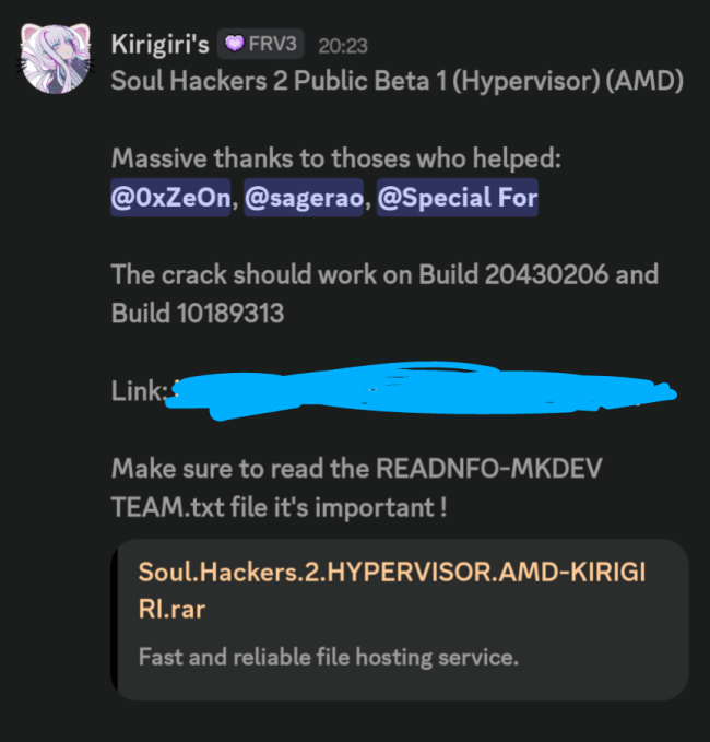 《灵魂骇客2》D加密被新人破解!但只适用于AMD