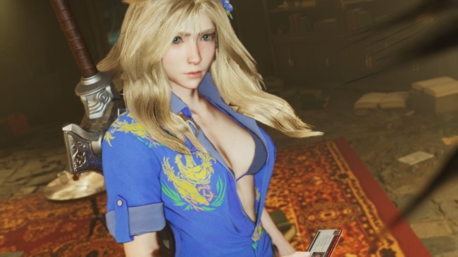 玩家制作《最终幻想7》女版克劳德mod 不用AI纯手搓