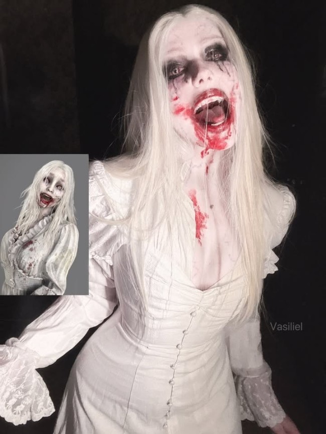 恐怖又美艳！俄妹cos《生化危机：安魂曲》唱歌丧尸