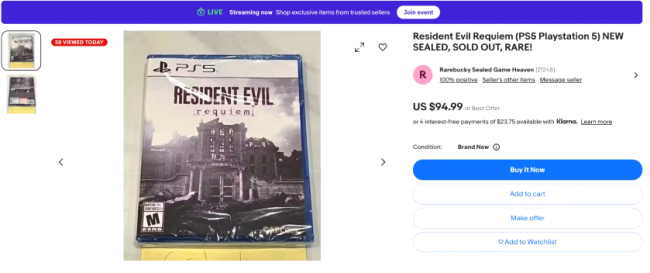 黄牛将《生化危机9》铁盒版价格炒上天！最高250美元