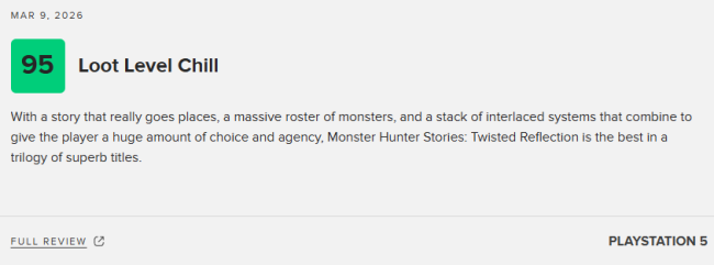 《怪物猎人物语3：命运双龙》M站86分：情节跌宕 巅峰之作