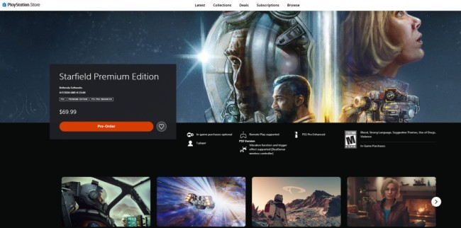 《星空》PS5版在美国大受欢迎 已登顶PSN预购榜