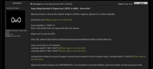 还剩9款D加密！DenuvOwO已破解《超级棒球4》
