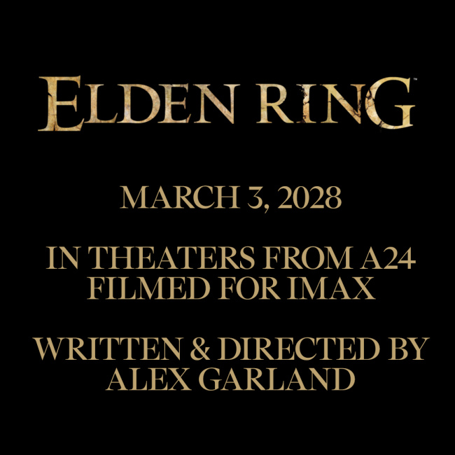 《艾尔登法环》电影2028年3月上映 首批演员曝光