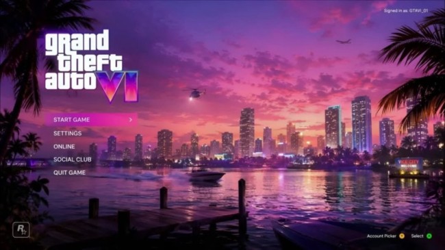 太有感觉了 假如《GTA6》主菜单会随着天气和时间变化