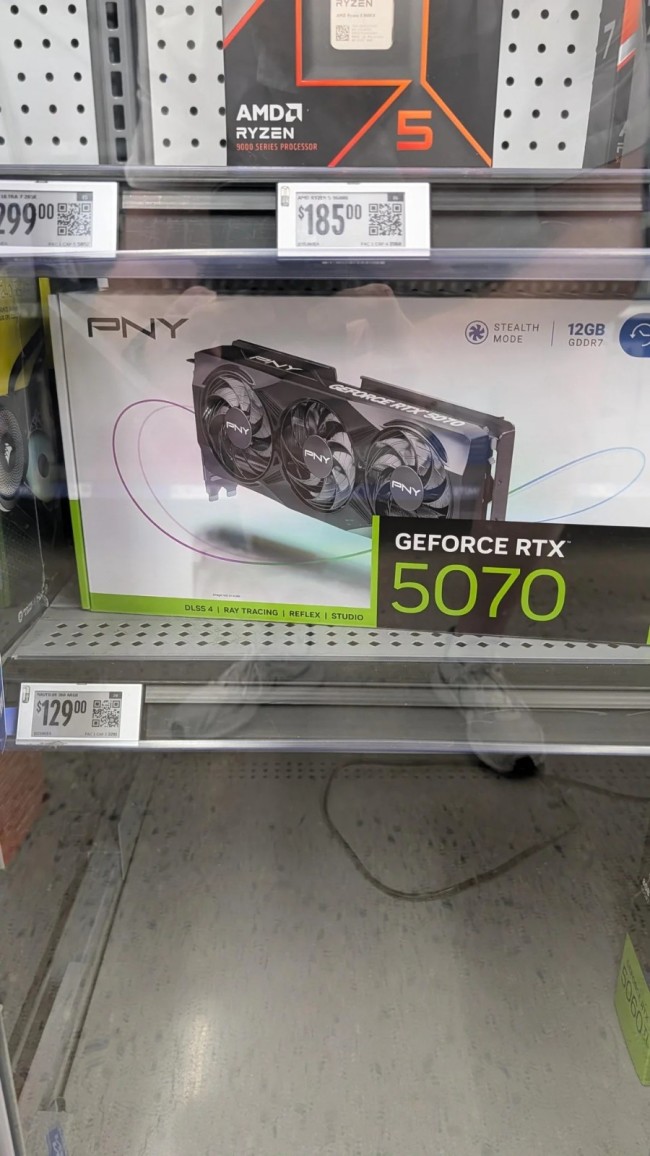 史上最便宜RTX 5070！美国沃尔玛标错价仅129美元