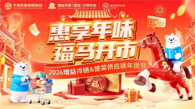 “惠享年味,福马开市”2026增益冷链&楚菜供应链年货节即将于1.24日开幕!