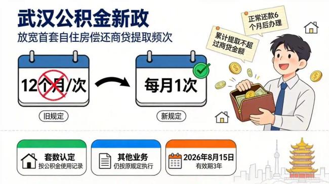 2026武汉公积金提取最新调整!8月15日起施行