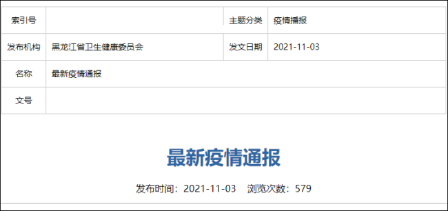 黑龙江新增35例本土确诊病例 现有本土确诊病例144例