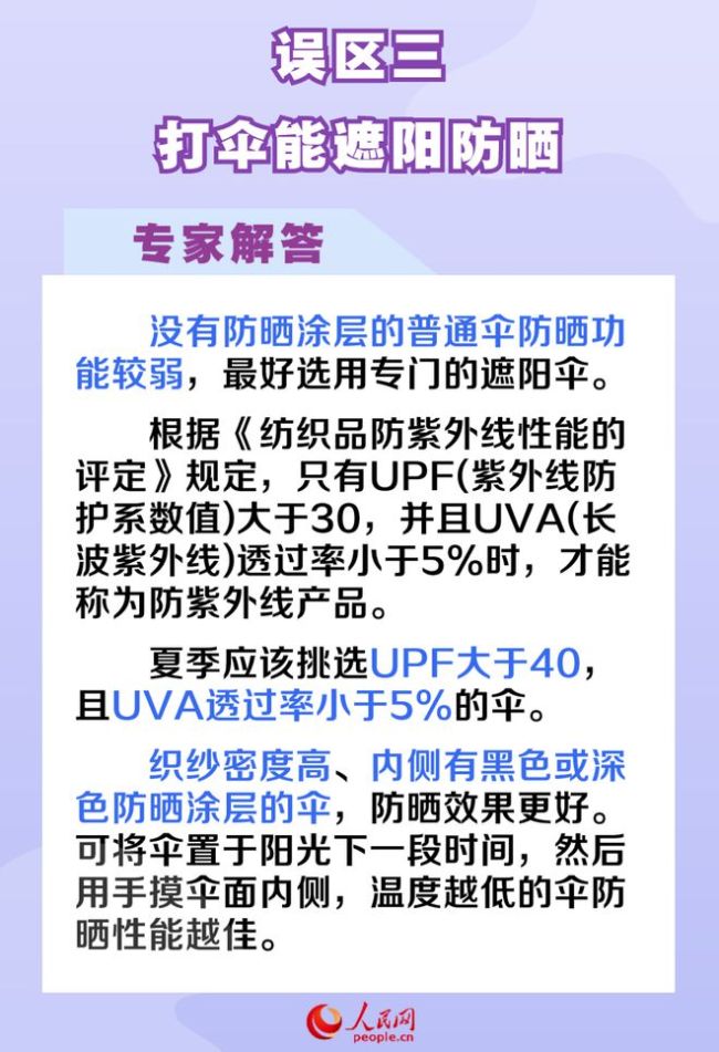 正确防晒延缓皮肤衰老 警惕6个防晒误区