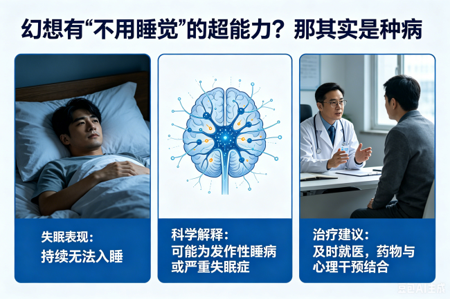 幻想有“不用睡觉”的超能力？那其实是种病