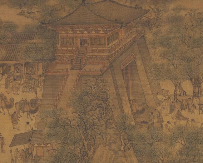 《清明上河圖》中的宋代城門。來源/故宮博物院