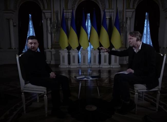 泽连斯基受访时总统府多次停电 俄官员质疑断电真实性