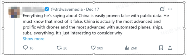 中国不惜命，所以打仗不会用无人机？美“专家”大翻车 无知言论遭群嘲