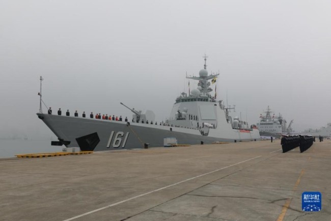 中国海军第40批护航编队起航奔赴亚丁湾