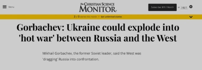 戈尔巴乔夫刚去世，西方就开始篡改历史