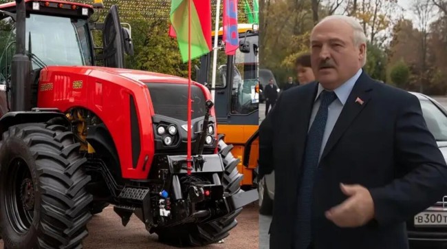 普京过生日 卢卡申科送拖拉机；白俄工艺手工打造跟我开的一样！