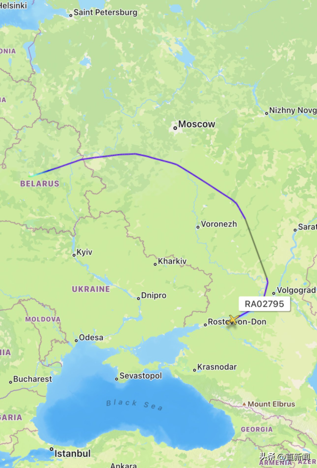 卫星图像显示：两架普里戈任关联飞机已降落在白俄罗斯空军基地 轮到乌克兰紧张了？