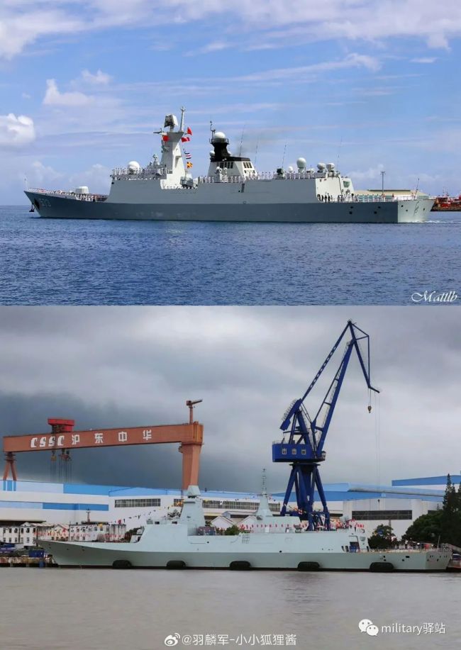 性能大幅提升，中国海军新舰054B下水