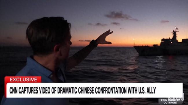菲海警船碰瓷中国海警船 CNN在菲方船上报道“对抗”