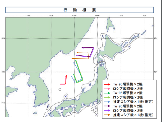 俄2架战术轰炸机先后3次抵近日本