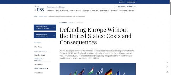 英智库称俄罗斯考虑进攻波罗的海三国以试探北约反应