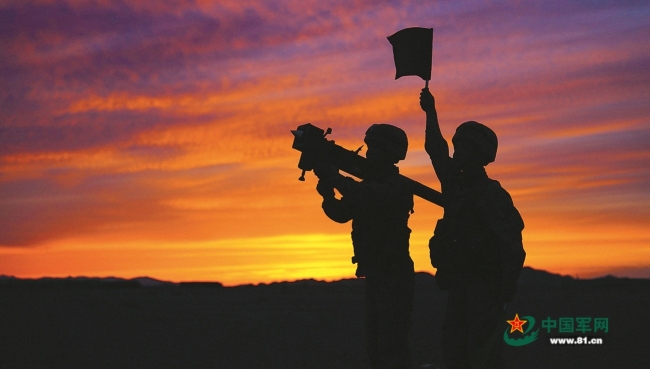 陆军某旅跨昼夜实弹射击训练影像