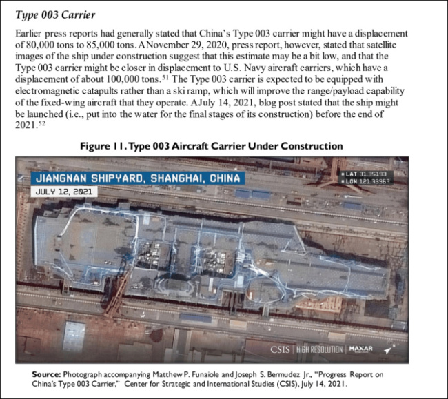 美国会发布中国海军评估报告：重点聚焦新航母