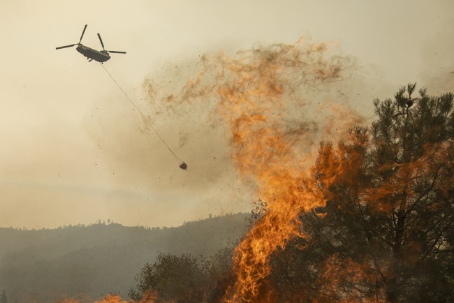 美国加州森林大火持续燃烧 已烧毁近1.5万英亩土地