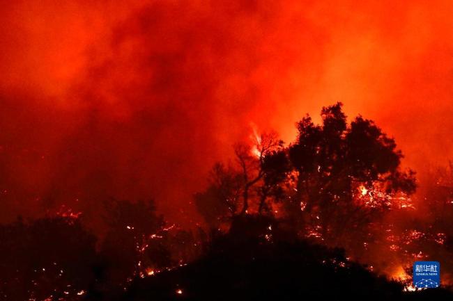 山火在美国加州快速蔓延
