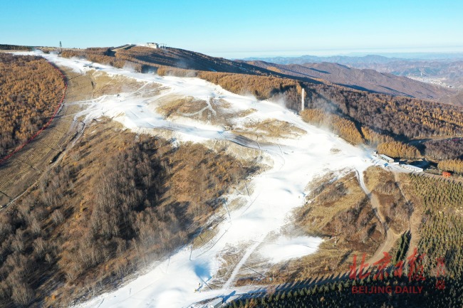 北京冬奥会张家口赛区云顶赛场造雪啦
