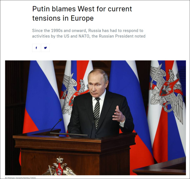 普京：在乌克兰问题上，俄方已经退无可退