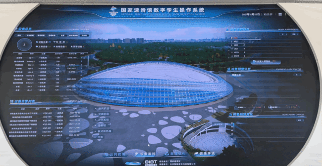 国家速滑馆数字孪生操作系统显示屏