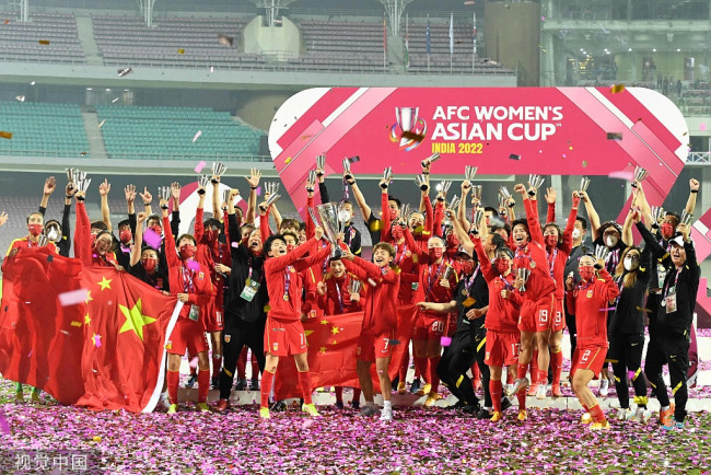 中国女足已获9次亚洲杯桂冠