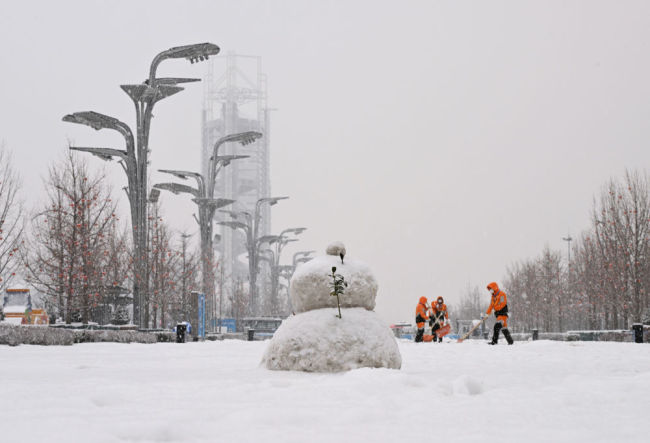 当冬奥遇上大雪，氛围感直接被拉满！