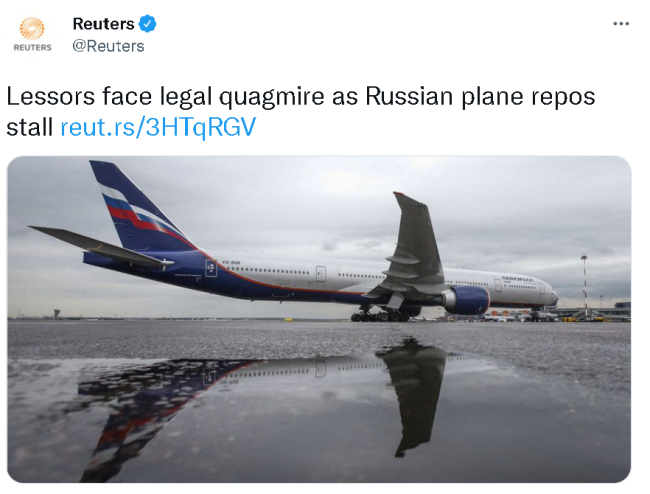 西方傻眼：租给俄的515架飞机咋办？企业赔大了……