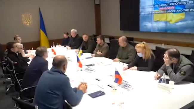 欧盟三国领导人在基辅与泽连斯基会面 现场曝光