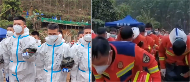 看哭！坠机事故救援人员背上写着永不放弃