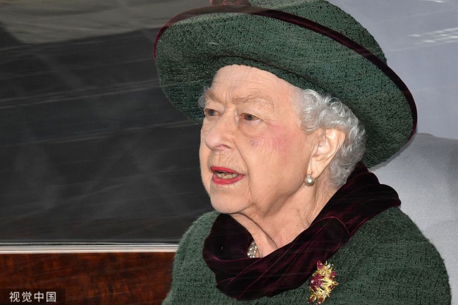 当地时间2022年3月29日，英国伦敦，英国女王伊丽莎白二世数月来首次公开出席大型公众活动，参加已故丈夫的纪念仪式。