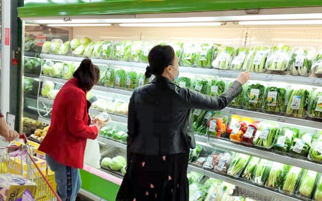 北京小汤山蔬菜供应充足 终端门店开启二次补货