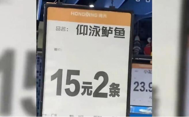 保证活的？广东超市卖“仰泳鲈鱼”2条15元引热议