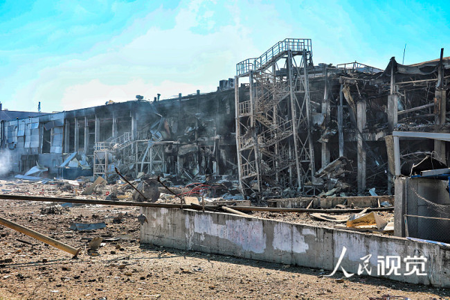 乌克兰敖德萨遭遇袭击,大量建筑受损.