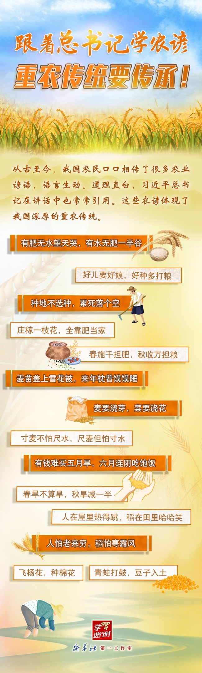 大国“粮”策｜跟着总书记学农谚，重农传统要传承！