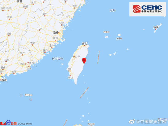 台湾花莲5.9级地震 震源深度10千米 福建震感明显