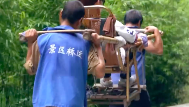游客"坐轿子"遭网暴:践踏尊严  网友：轿夫凭力气吃饭有什么问题