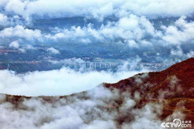 湖北宜昌：百里荒云雾缭绕