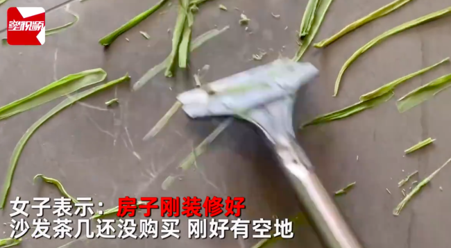 女子开地暖晒干菜7天后全粘地砖上
