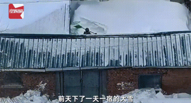 大雪下满院 男子挖半天还没进屋：大哥早晨回家傻眼