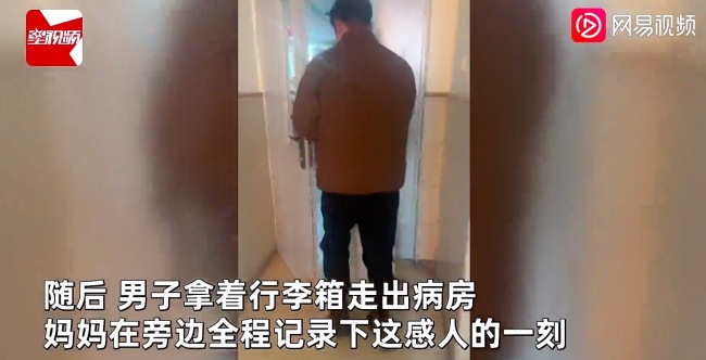 妻子手术还没醒，丈夫要回部队复命，不舍抚摸妻子要妈妈替他擦泪